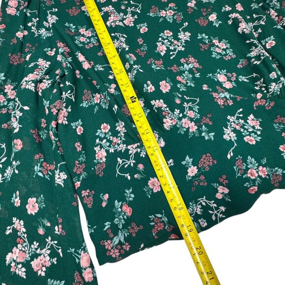 NWOT REFORMATION Raye Top Sz.12 Floral Green Tie Waist Open Back Boho Fairy - Picture 7 of 14